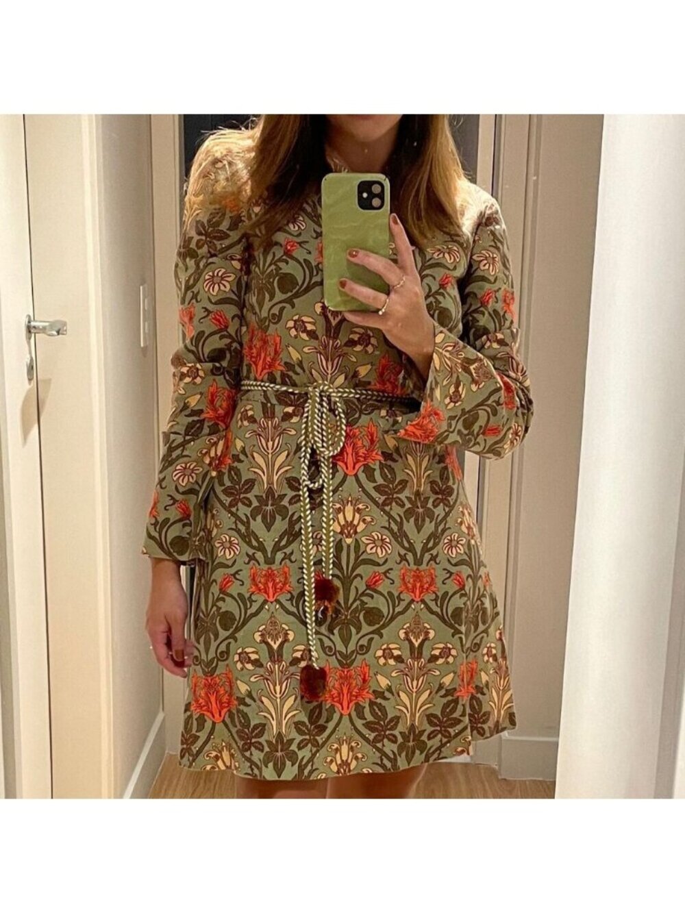 Zara Linen Belted Mini Dress